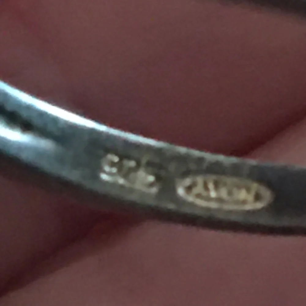 Vintage Avon .925 sterling silver CZ heart ring